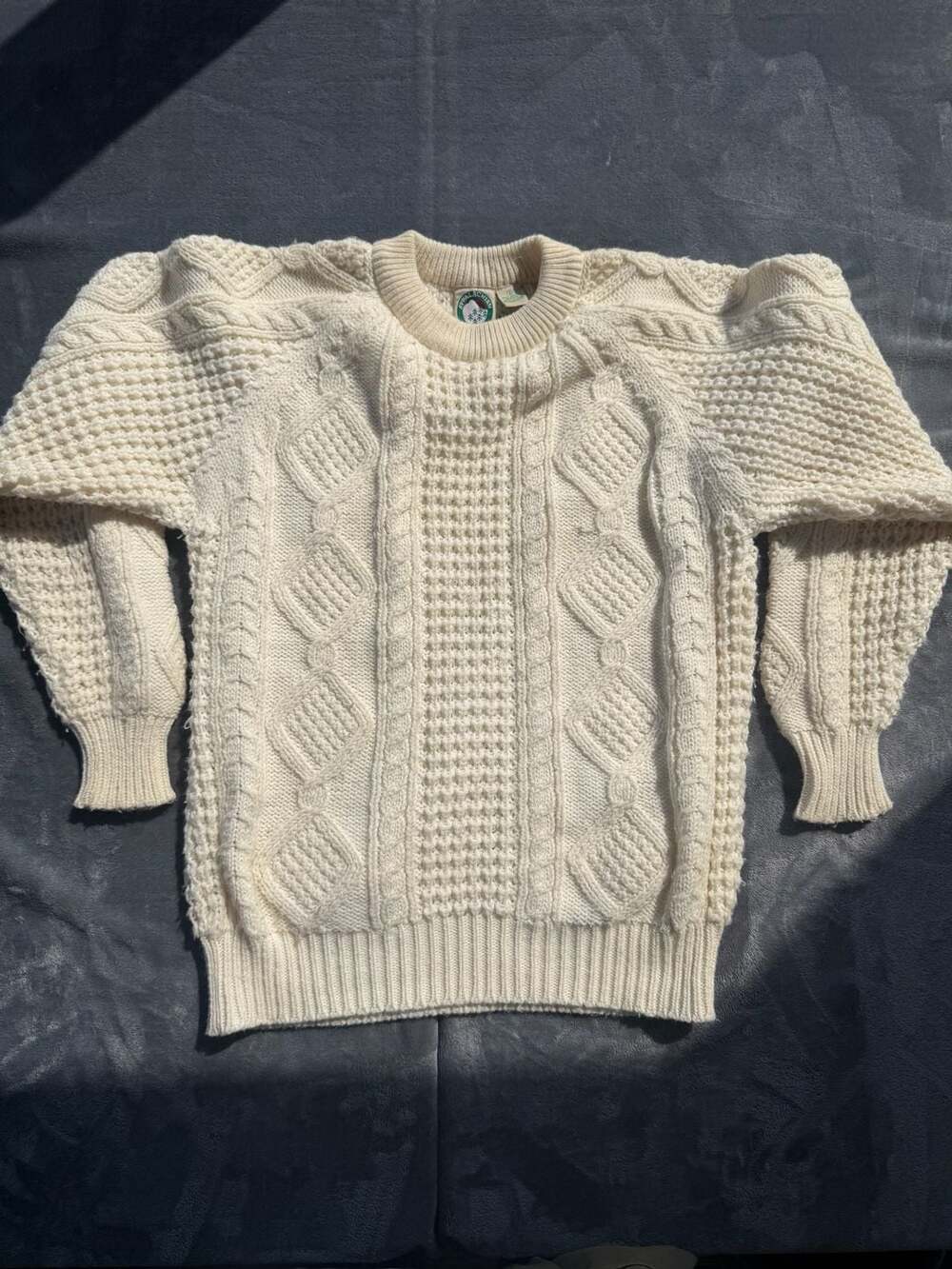 Appalachian Trail Cream Cable Knit Fisherman Sweater Size S